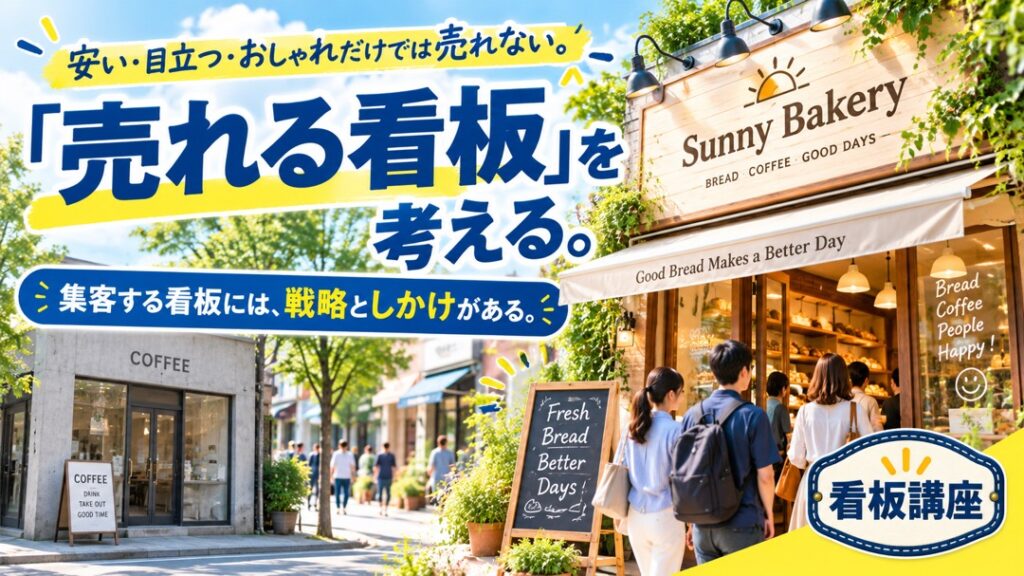 「売れる看板」を考える。