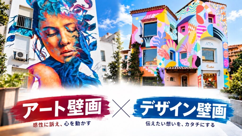 「アート的な壁画」と「デザイン的な壁画」あなたはどっち？